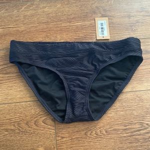 Title Nine Black Textured Bikini Bottoms